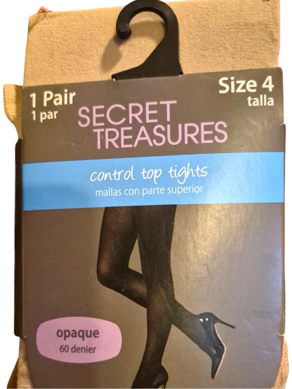 Secret Treasures Tan Opaque Control Top Tights